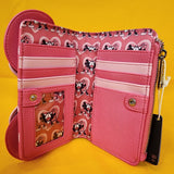 Mickey & Minnie Mouse Love Story Heart Ears Bow Cosplay Wallet