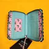 Loungefly Disney Tangled Pascal Pose Embroidered Floral Rapunzel Zip Wallet