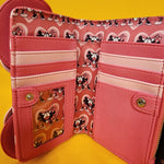 Mickey & Minnie Mouse Love Story Heart Ears Bow Cosplay Wallet