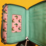 Loungefly Disney Tangled Pascal Pose Embroidered Floral Rapunzel Zip Wallet