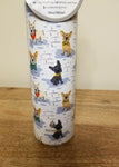 Manna Retro French Bulldog Stainless Steel 20 Oz Frenchie Water Bottle