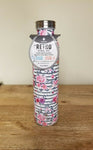 Manna Stainless Steel 20 Oz Water Bottle Matte Flower Retro