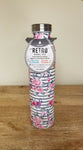 Manna Stainless Steel 20 Oz Water Bottle Matte Flower Retro