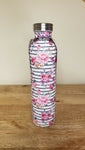Manna Stainless Steel 20 Oz Water Bottle Matte Flower Retro