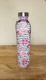 Manna Stainless Steel 20 Oz Water Bottle Matte Flower Retro