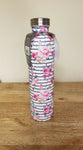 Manna Stainless Steel 20 Oz Water Bottle Matte Flower Retro