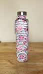 Manna Stainless Steel 20 Oz Water Bottle Matte Flower Retro