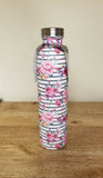Manna Stainless Steel 20 Oz Water Bottle Matte Flower Retro