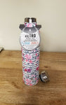 Manna Stainless Steel 20 Oz Water Bottle Matte Flower Retro