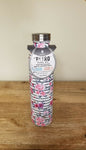 Manna Stainless Steel 20 Oz Water Bottle Matte Flower Retro