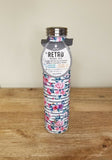 Manna Stainless Steel 20 Oz Water Bottle Flower Retro