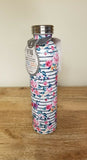 Manna Stainless Steel 20 Oz Water Bottle Flower Retro