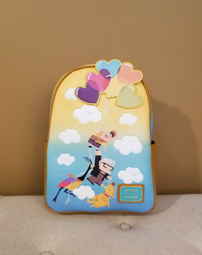 disney pixar up mini backpack Pixar Up Heart Balloons Russel Carl Dug Kevin Mini Backpack – Get Lojos Mojo