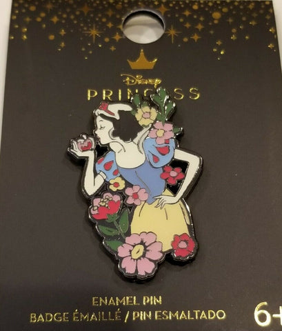Snow White Floral w/ Apple 85th Anniversary Enamel Pin