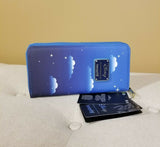 Peter Pan Clock Glow in the Dark Zip Around Wallet