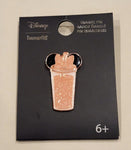 Minnie Mouse Rose Gold Glitter Tumbler Pin