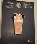 Minnie Mouse Rose Gold Glitter Tumbler Pin