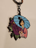 Mulan Floral Tattoo Umbrella Keychain