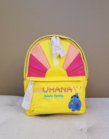 Danielle Nicole Disney Lilo and Stitch Rainbow Ohana Yellow Backpack