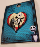 Nightmare Before Christmas Jack & Sally Heart Pin