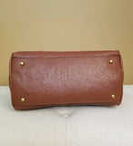 FRYE Ring Dome Brown Cognac Leather Satchel Crossbody Bag