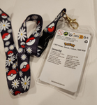 Pokemon Pikachu Eevee Floral Lanyard
