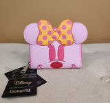 Ghost Minnie Mouse Pastel Pink Glow in the Dark Wallet