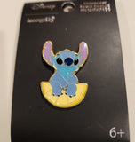 Stitch Sitting on a Lemon Slice Enamel Pin