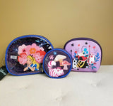 Alice in Wonderland Cosmetic Bag 3 Piece Set