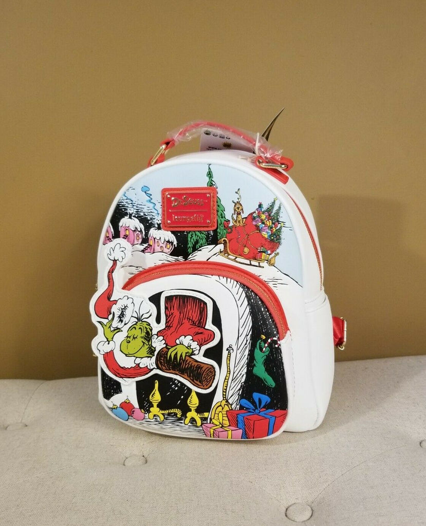 grinch loungefly mini backpack Dr Seuss The Grinch Chimney Thief Backpack – Get Lojos Mojo
