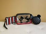 Mickey Minnie Mouse Silhouette Kissing Cosmetic Bag Set