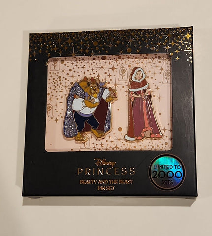 Beauty and the Beast Enchanted Winter Enamel Pin Set Limited Edition