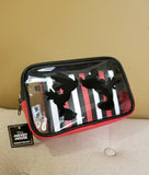 Mickey Minnie Mouse Silhouette Kissing Cosmetic Bag Set