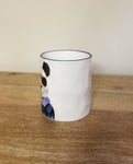 Panda Mug Hipster Panda Stoneware Coffee Cup Blue