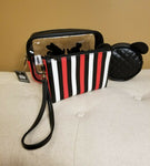 Mickey Minnie Mouse Silhouette Kissing Cosmetic Bag Set