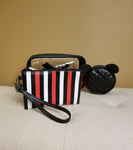 Mickey Minnie Mouse Silhouette Kissing Cosmetic Bag Set